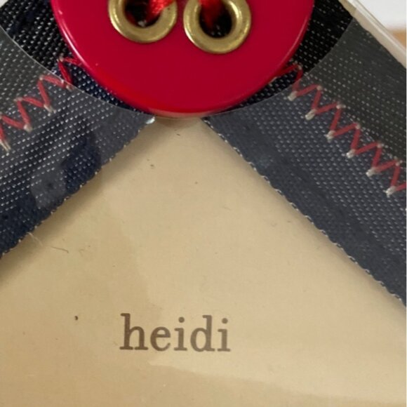 Lindsay Phillips SwitchFlops Strap Heidi Sz L 9 10 11 Blue Denim w Red Accents - Picture 6 of 6